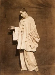 Mime Debureau: Pierrot flehend, Foto von Gaspard Felix Tournachon alias Nadar und Adrien Tournachon alias Nadar der Jüngere