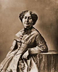 Porträt von George Sand (Aurore Dupin, Baronne Dudevant) (1804-1876), Romanautorin (Foto)
