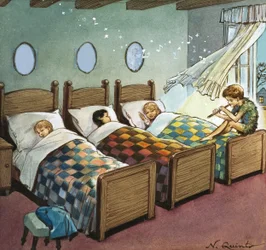 Wendy, Michael und John schlafen, Illustration aus 