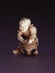 Netsuke, Darstellung eines Karako, ca. 1830