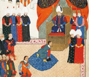 Empfang des ungarischen Kronprinzen Zsigismond Janos durch Suleyman I. am 29. Juni