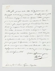 Unterzeichneter Brief Napoleons an seinen Stiefsohn, Prinz Eugène de Beauharnais
