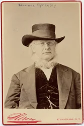 Horace Greeley (1811-72), US-Politiker und Zeitungsredakteur