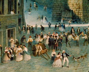 Feiertag auf dem Grimana-Platz in Perugia, von Napoleone Verga
