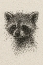 Neugieriger Baby-Waschbär