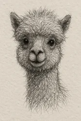 Niedliches Baby-Alpaka