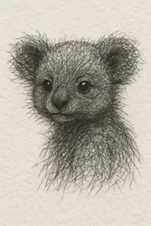 Niedliche Baby-Koala-Zeichnung