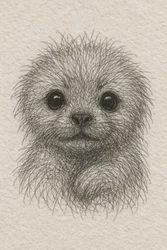 Flauschiges Welpenporträt