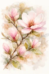 Rosa Magnolienblüten