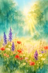 Sonnige Wildblumenwiese