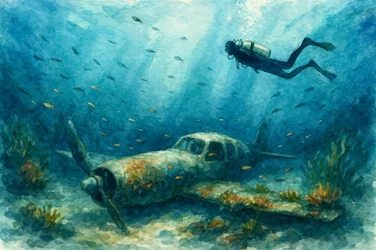 Unterwasser-Flugzeugwrack