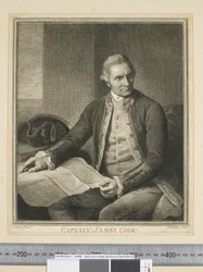 Kapitän James Cook, graviert von J. K. Sherwin (1751–90), ca. 1773-84 (Gravur)