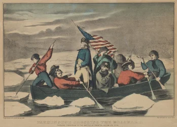 Washington überquert den Delaware - Abend vor der Schlacht von Trenton, Dezember ..., 1857-71
