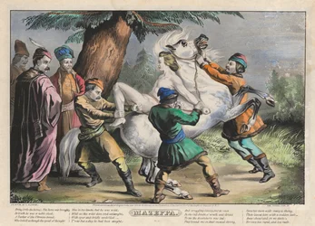 Mazeppa: Platte 1 von 4 Platten (an ein Pferd gebunden)