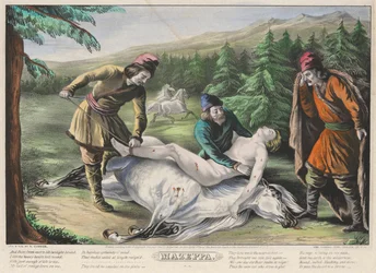 Mazeppa: Platte 4 aus dem Satz von vier (4) Platten (Gerettet)