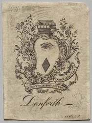 Exlibris: Wappen mit der Inschrift Danforth