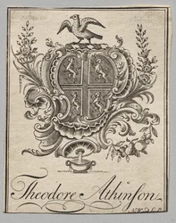 Exlibris: Wappen mit Theodore Atkinson