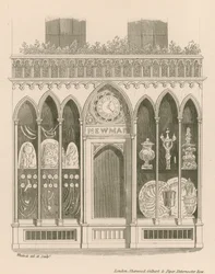Ladengestaltung im frühen englischen Stil