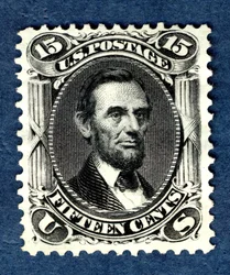 15c Abraham Lincoln Neuauflage Einzelstück, 1875