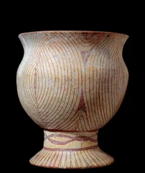 Neolithische Ära: Keramikvase aus Thailand (4630 v. Chr.)
