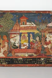 (Detail) von einem buddhistischen Manuskriptcover