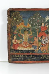 (Detail) von einem buddhistischen Manuskriptcover
