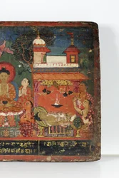 (Detail) von einem buddhistischen Manuskriptcover