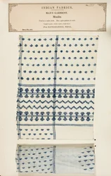 Musselinprobe aus Kathamandoo in Nepal, aus The Collection of the Textile Manufacturers of India, von John Forbes Watson, veröffentlicht 1866
