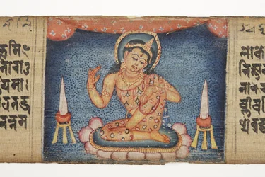 Sitzender Bodhisattva, aus dem Gandavyuha