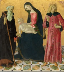 Madonna und Kind mit dem heiligen Antonius Abt und dem heiligen Sigismund