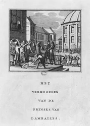 Verstümmelung von Marie Thérèse Louise de Savoie-Carignan, Prinzessin von Lamballe, am 3. September 1792