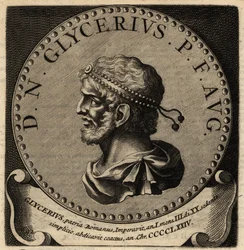 Porträt des römischen Kaisers Glycerius.