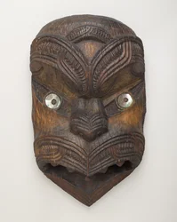 Giebelmaske (Koruru) aus Gisborne, Nordinsel, um 1860