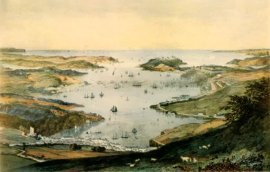 Falmouth Hafen, um 1840, 1942