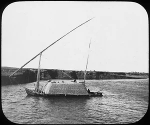 Eine beladene Dahabiyeh, Ägypten, ca. 1890