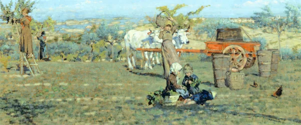 Auf den Feldern, ca. 1891, von Niccolo Cannicci