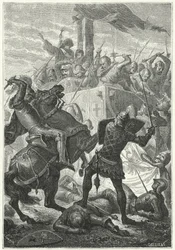 Der Kampf um den Carroccio der Lombarden in der Schlacht von Cortenouva