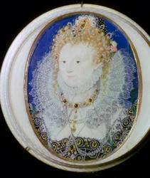 Zeitgenössisches Miniaturporträt von Elisabeth I. von England