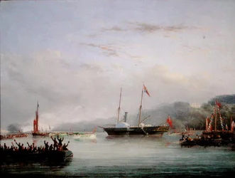 Die erste Victoria und Albert Yacht vor Plymouth