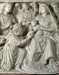 Die Anbetung der Heiligen Drei Könige (Detail)