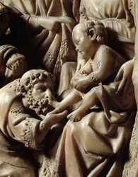 Die Reise und Anbetung der Heiligen Drei Könige (Detail)