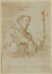 St. Franziskus. Aus einer angeblich einzigartigen Radierung von Murillo.