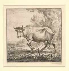 Die Gruppe der Kühe mit der Milchmagd