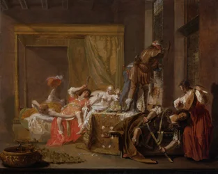 Gesellschaft in einem Bordell Messalina und Gaius Silius, 1655