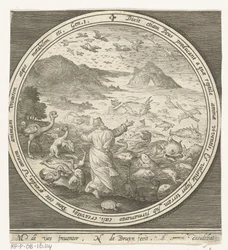 Fünfter Tag der Schöpfung: Gott erschafft Fische und Vögel