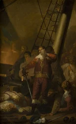 Christian IV. an Bord seines Flaggschiffs "Die Dreifaltigkeit"