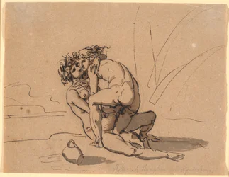 Hylas von den Nymphen umarmt