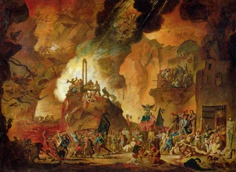 Der Triumph der Guillotine in der Hölle