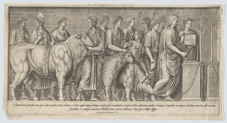 Heidnisches Opfer, nach einem antiken Basrelief, 1553