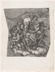 Trompetende Engel aus dem Jüngsten Gericht, nach Michelangelo
